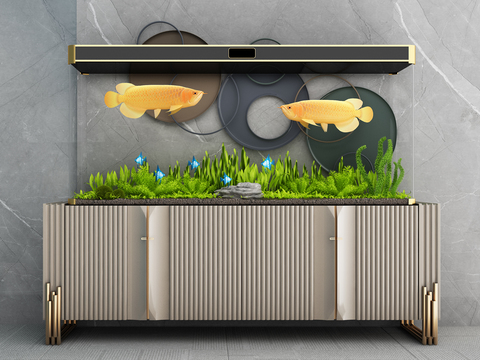 Modern landscape fish tank aquarium