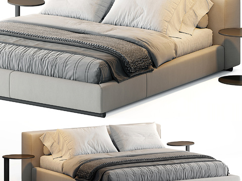 Flexform modern fabric double bed