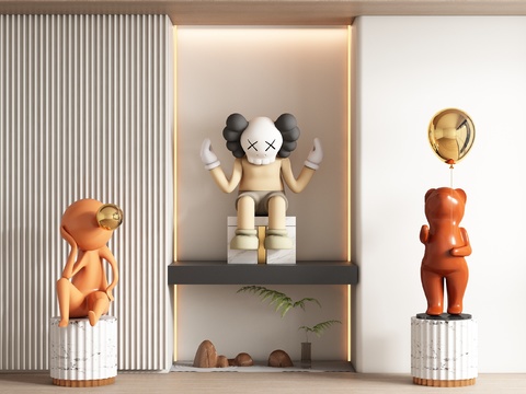 Kaws Art Toy Doll Cartoon Sculpture