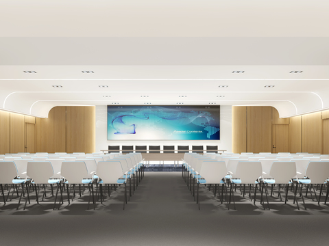 Modern large conference room report hall