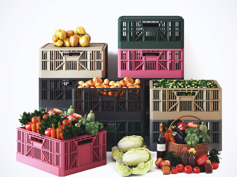 Modern fruit vegetable plastic basket