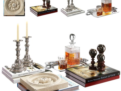 European-style book candlestick lamp ornaments