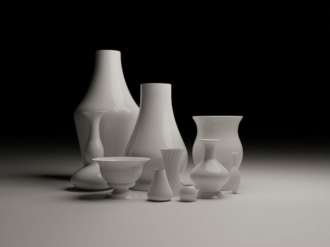 Modern Minimalist White Porcelain Vase Free