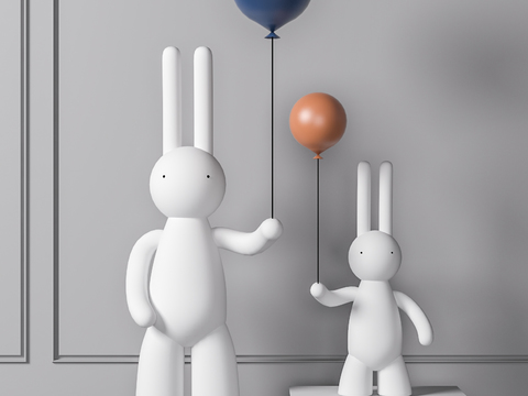 Nordic Rabbit Balloon Ornaments