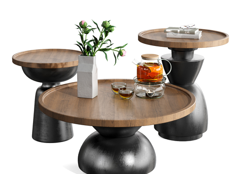 MISSANA modern solid wood coffee table