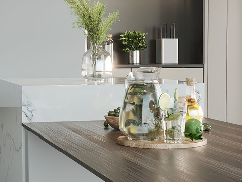 Glass Lemon Fruit Plate Ornaments