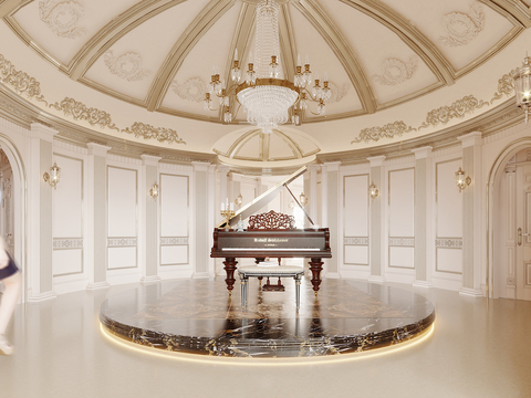 European piano training classroom