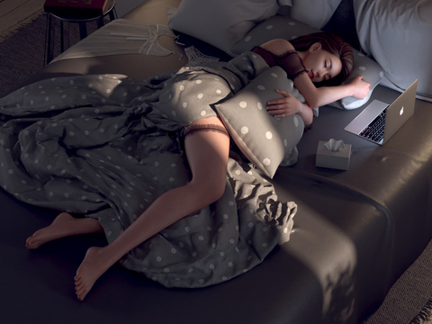 Modern Sleeping Female Characters