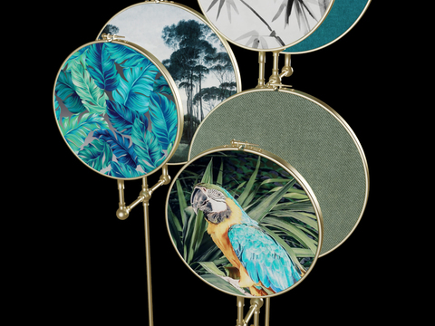 Modern Metal Round Decorative Painting Ornaments