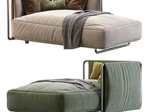 FLEXFORM fabric chaise longue