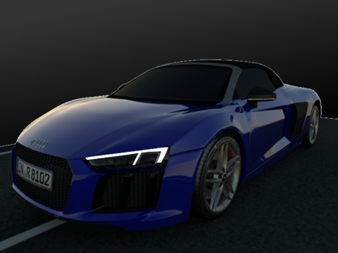 Modern creative Audi convertible sports car free