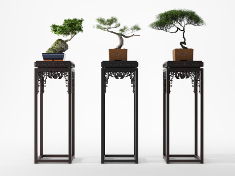 Neo-Chinese Style Welcome Pine Bonsai