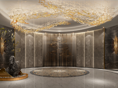 Modern Affordable Luxury Style Club Foyer