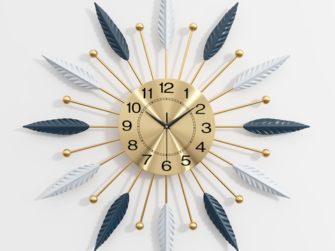 Modern metal wall clock