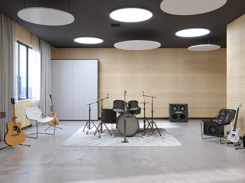 Modern Band Rehearsal Room