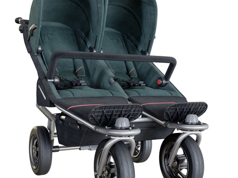 Modern two-seater stroller