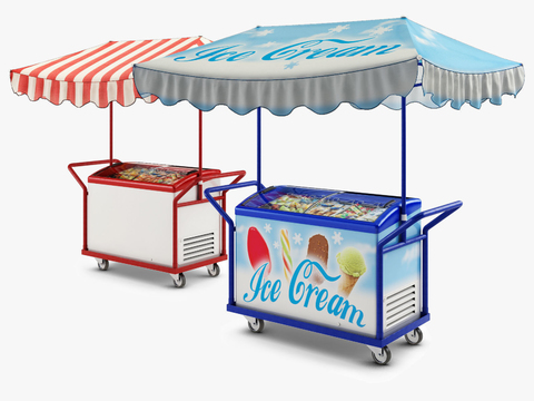 Modern Outdoor Ice Cream Vans