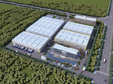 Bird's-eye view planning of modern plant