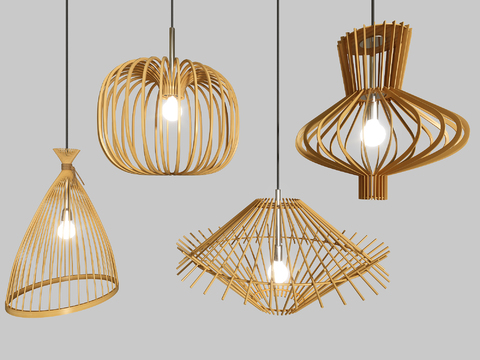 Nordic Bamboo Chandelier