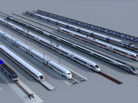 Modern train high-speed rail light rail combination