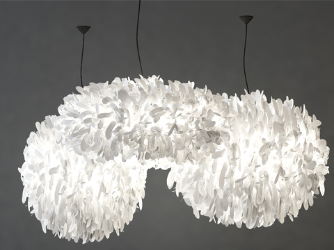 Modern feather decoration chandelier