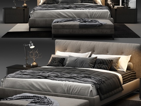 Minotti modern double bed