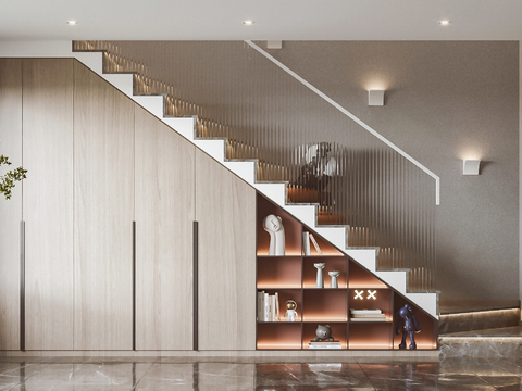 Modern Stair Storage Cabinet