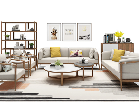 Nordic fabric sofa combination free