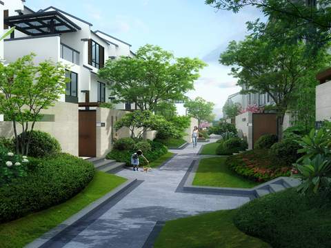 modern residential landscape psd