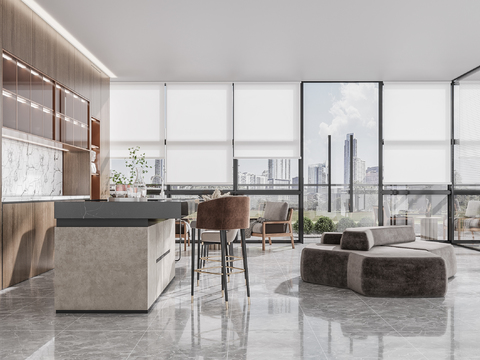 Modern pantry lounge area