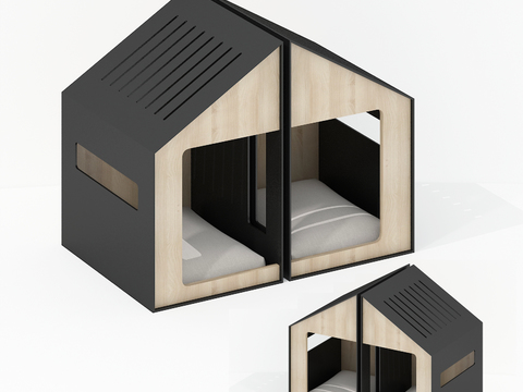 Modern Solid Wood Pet House