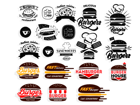 Burger silhouette snack sign Icon