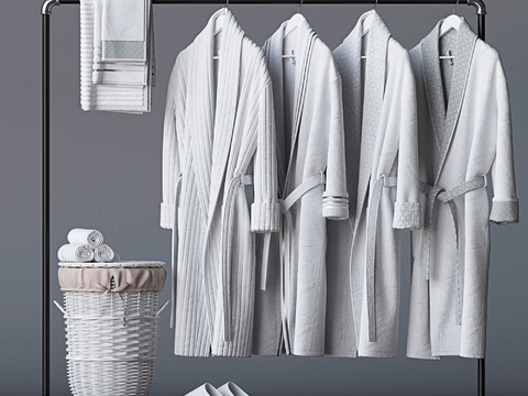 Modern Bathrobe Hanger Clothes basket