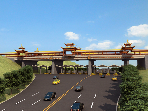 Chinese-style high-speed toll station