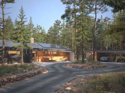 Modern Forest Villa Architectural Appearance