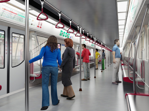 modern subway car