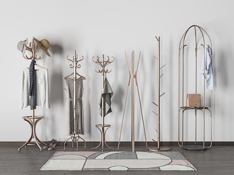 Modern Affordable Luxury Style Metal Coat Rack