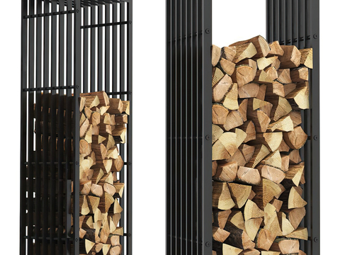 Modern firewood storage rack