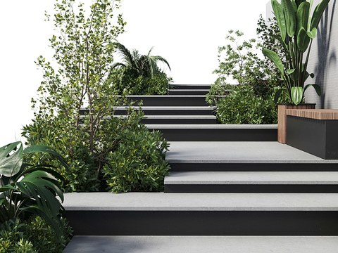 Modern step green landscape