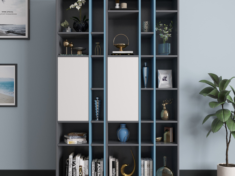 Modern Bookcase Decorative Cabinet