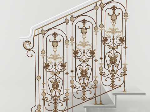 European classical metal carved handrail free