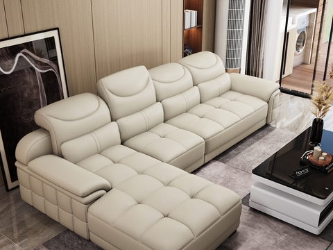 Modern Leather Corner Multiplayer Sofa Free