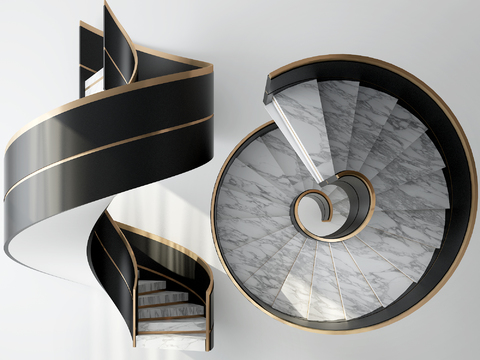 modern marble spiral staircase