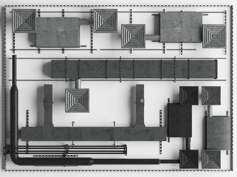 Industrial wind ceiling air outlet