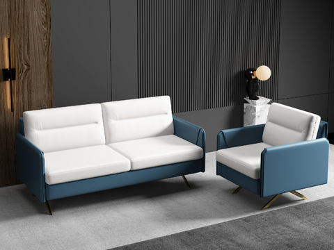 Modern fabric double sofa for free