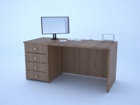 Modern wooden desk card free