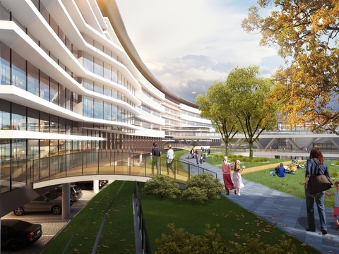 Modern Hospital Atrium Landscape