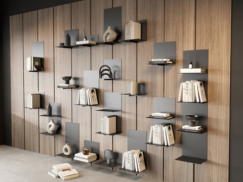 Wall-Mounted Bookshelf Storage Rack