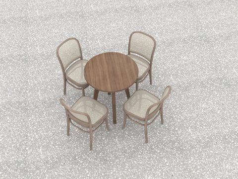 Nordic Simple Solid Wood Mesh Coffee Tables and Chairs Free