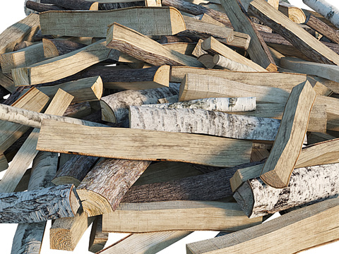 modern wood firewood pile